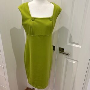Green Square-Neck Sheath Grace dresses Dress. SZ 6